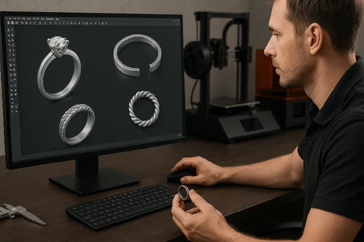 Using CAD software to design stainless steel jewelry pieces. Using CAD software to design stainless steel jewelry pieces.