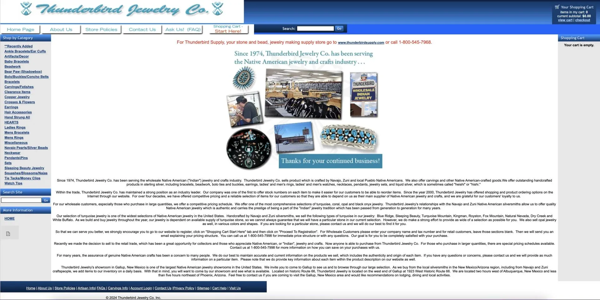 Thunderbird Jewelry Supply Website Thunderbird Jewelry Supply Website