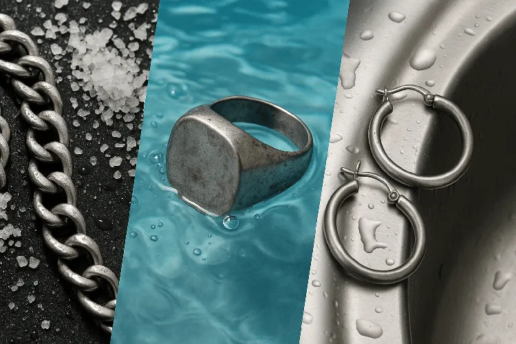Exposure to elements affecting stainless steel jewelry’s shine Exposure to elements affecting stainless steel jewelry’s shine