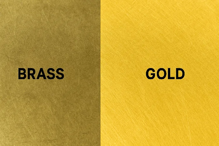 Brass vs Gold Composition - Visual Comparison Brass vs Gold Composition - Visual Comparison