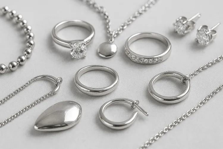 Well-maintained silver-plated jewelry, shiny and beautiful. Well-maintained silver-plated jewelry, shiny and beautiful.
