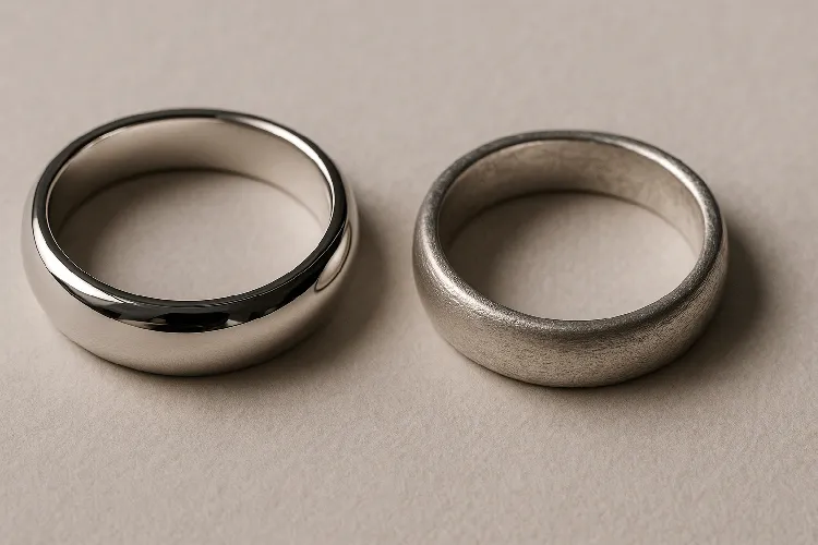 Comparison of sterling silver and silver-plated rings Comparison of sterling silver and silver-plated rings