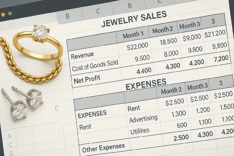 Tracking finances for your jewelry business. Tracking finances for your jewelry business.