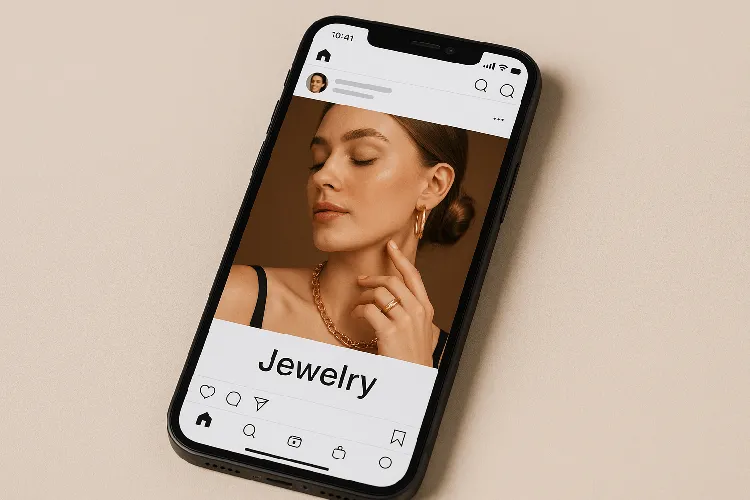 Marketing your jewelry through online ads and influencers. Marketing your jewelry through online ads and influencers.