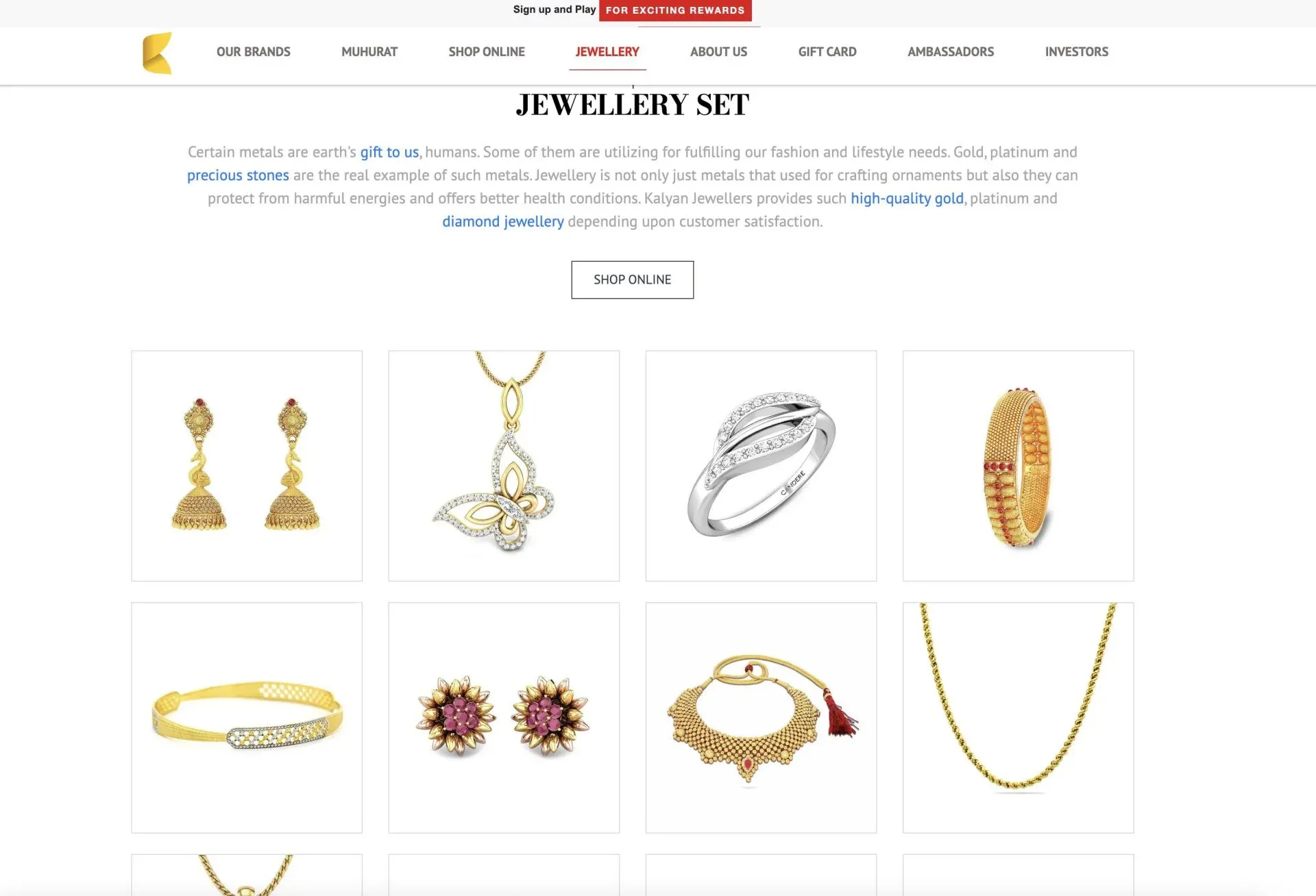 Kalyan Jewellers India Ltd Product Kalyan Jewellers India Ltd Product