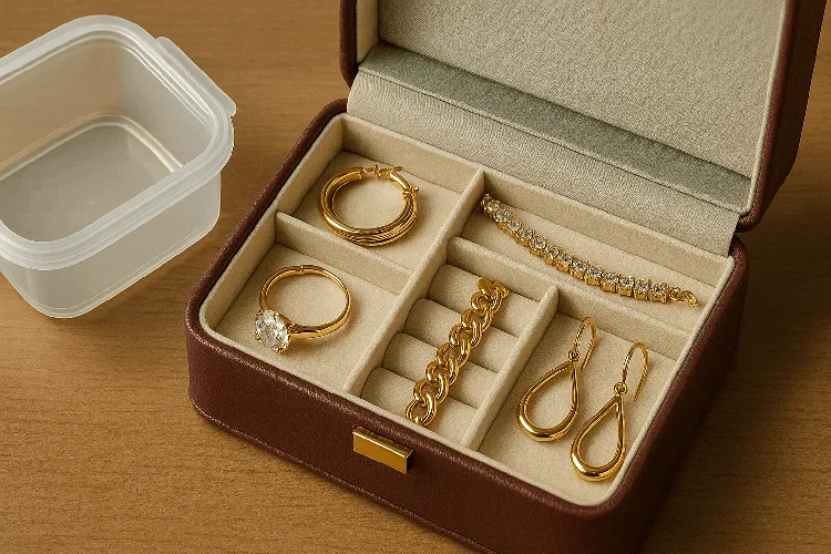 Smart storage to keep silver-plated jewelry shiny. Smart storage to keep silver-plated jewelry shiny.