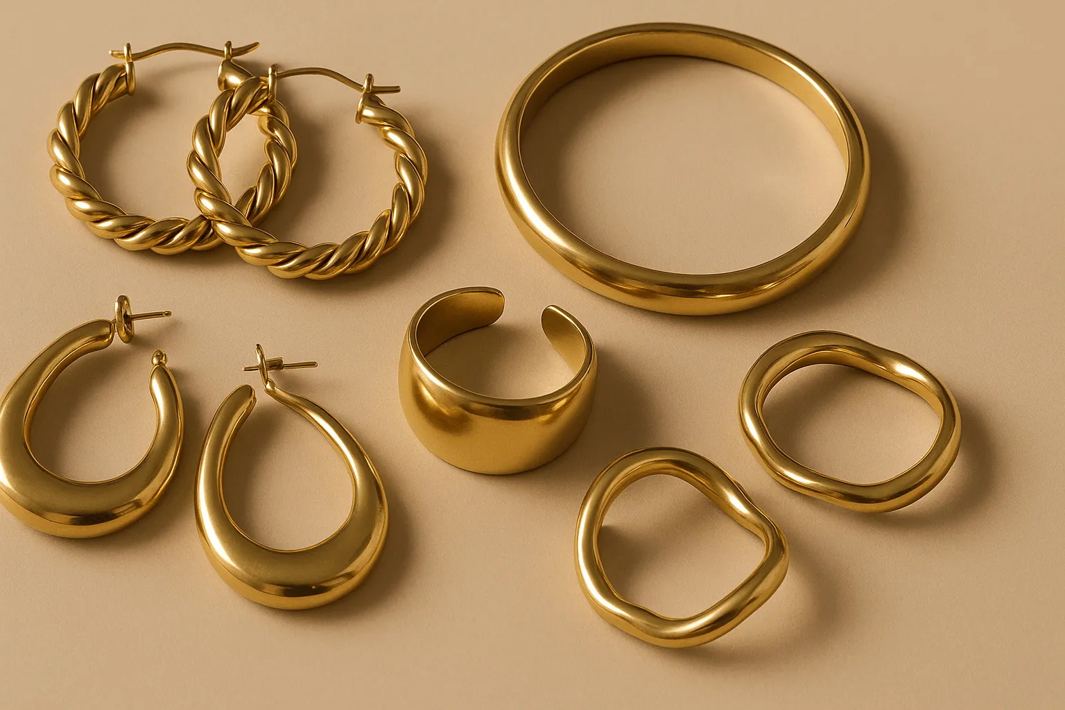 Brass jewelry collection – stylish and elegant accessories