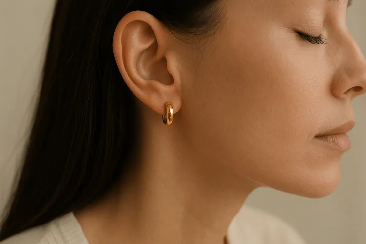 Minimalist huggie earrings for a low-key style. Minimalist huggie earrings for a low-key style.