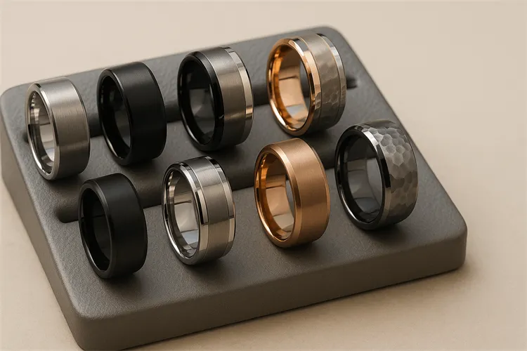 Variety of tungsten rings Variety of tungsten rings