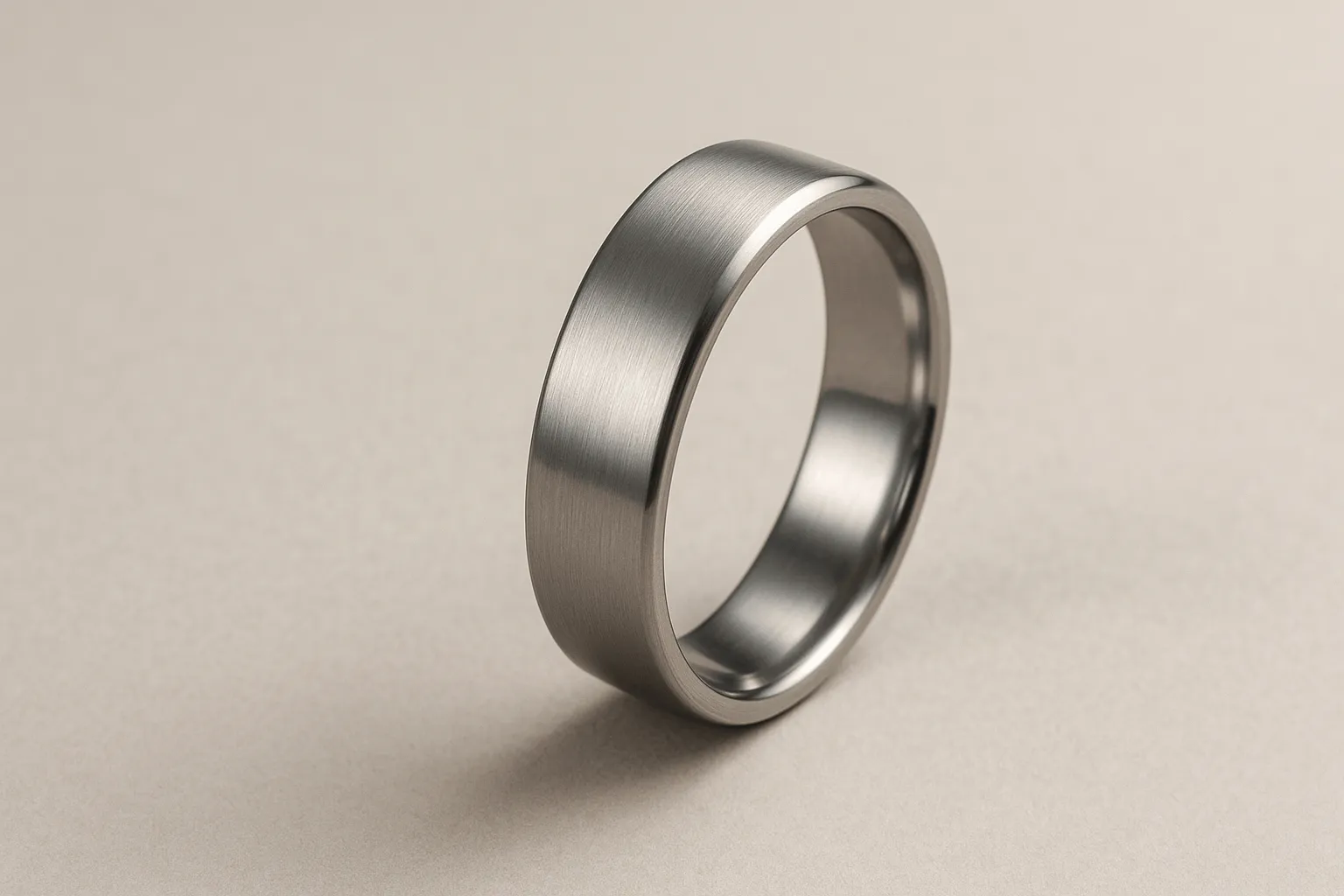 Elegant titanium ring symbolizing strength and style.