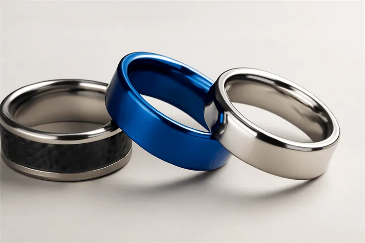 Custom-designed titanium rings with various styles Custom-designed titanium rings with various styles