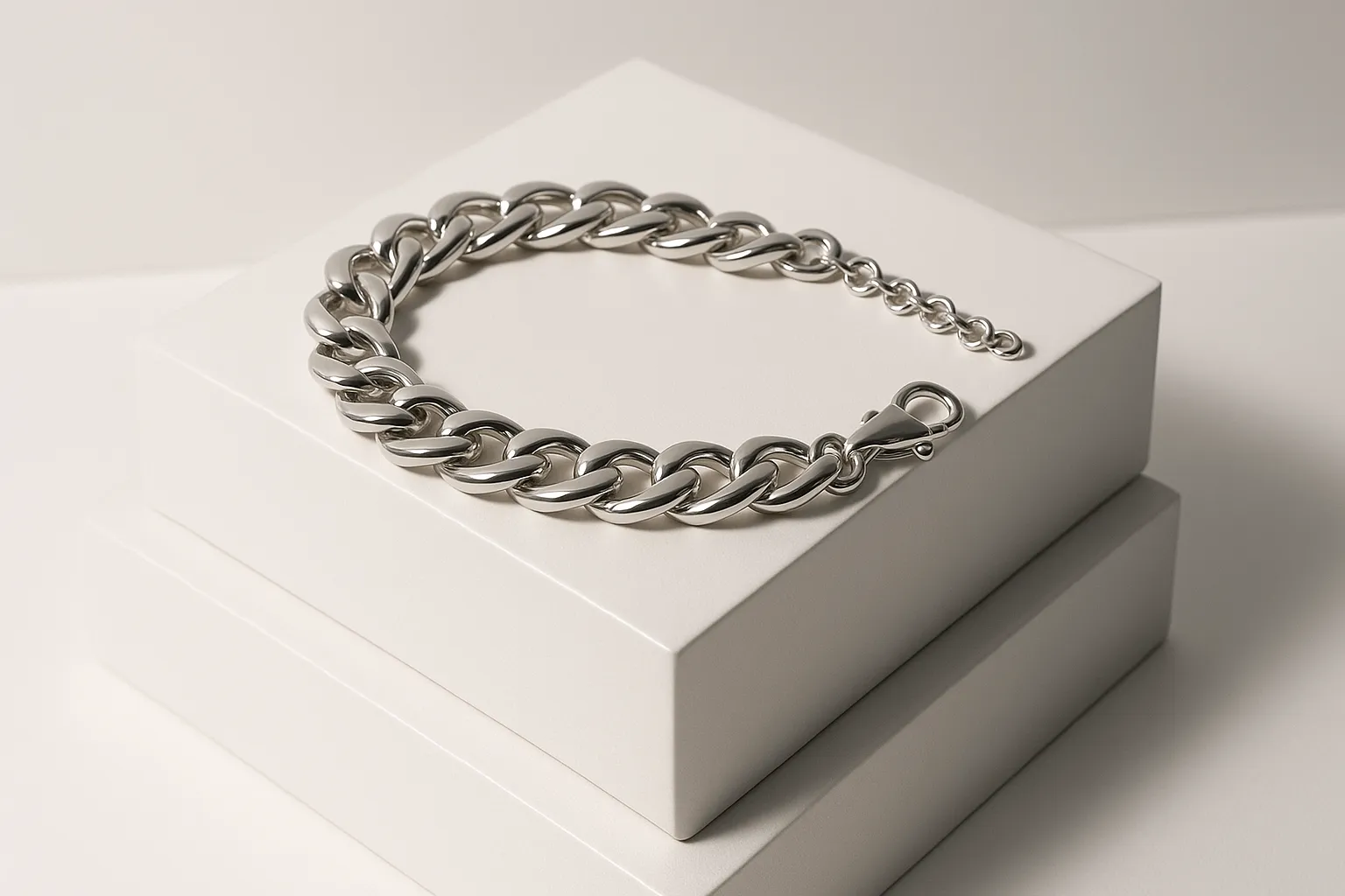 925 sterling silver bracelet on luxury display