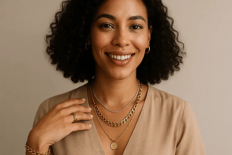 showcasing jewelry that enhances personal style and complements skin tone showcasing jewelry that enhances personal style and complements skin tone