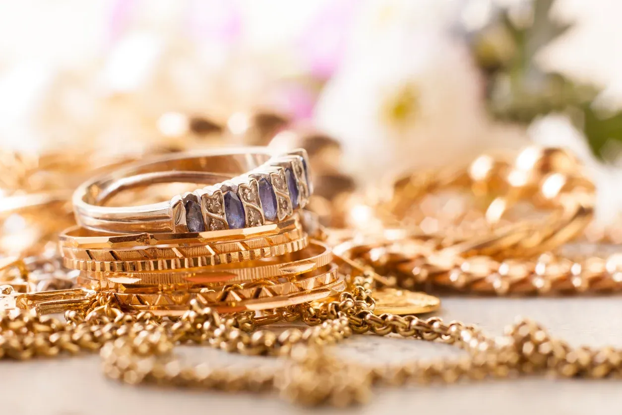 Gold and silver jewelry assortment Gold and silver jewelry assortment