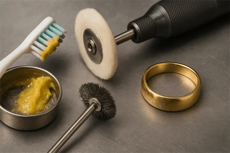 Professional cleaning of tarnished 14K gold jewelry Professional cleaning of tarnished 14K gold jewelry