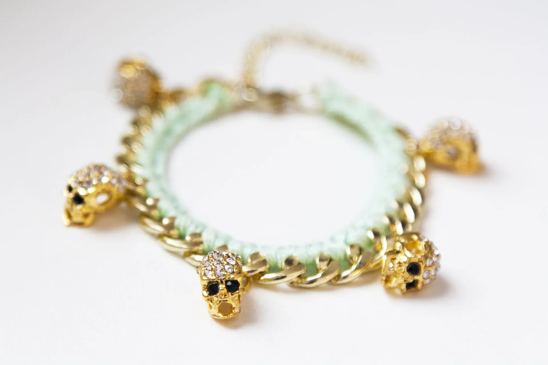 close up bracelet white background close up bracelet white background