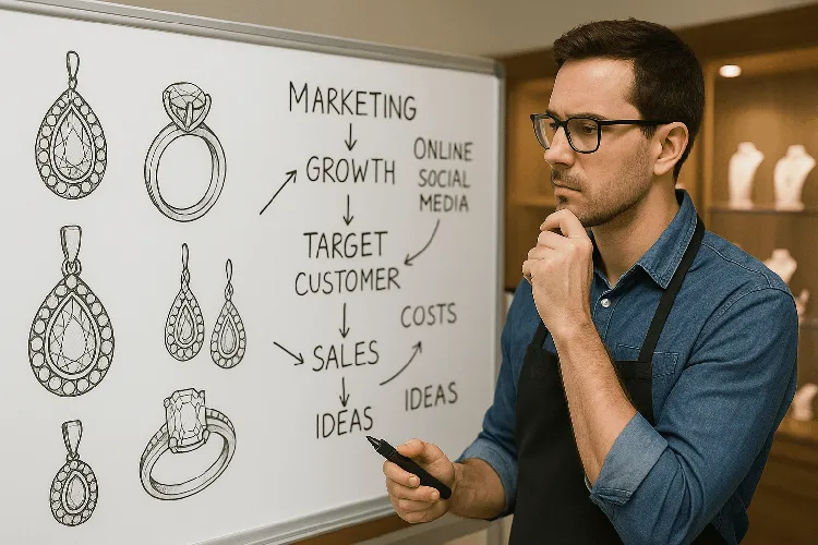 Jewelry business brainstorming session Jewelry business brainstorming session