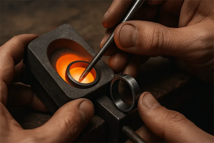 Crafting tungsten carbide ring Crafting tungsten carbide ring