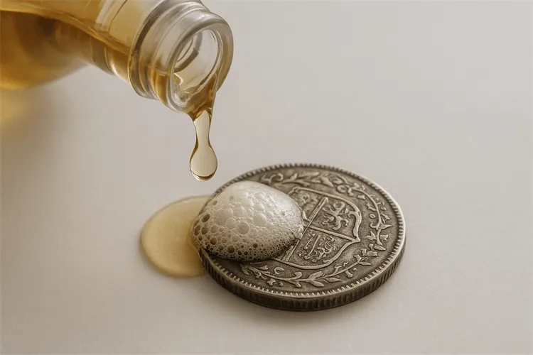 How vinegar reacts with silver to determine purity. How vinegar reacts with silver to determine purity.
