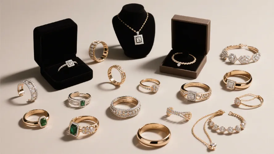 Various high-quality jewelry pieces from top South African manufacturers. Various high-quality jewelry pieces from top South African manufacturers.