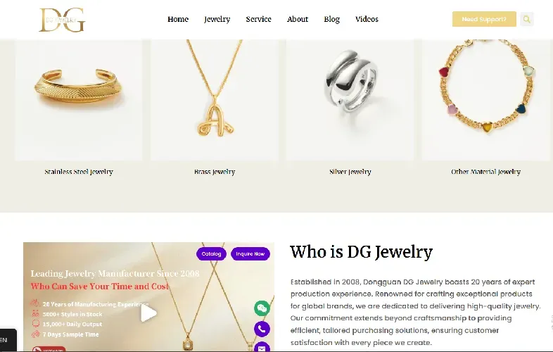DG JEWELRY Website