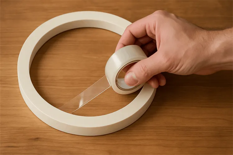 Using clear tape to resize a ring temporarily. Using clear tape to resize a ring temporarily.