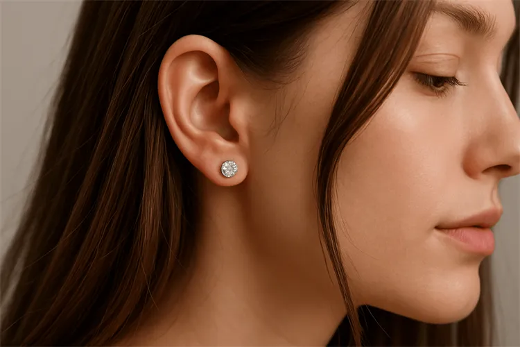 Stud earrings for long-haired woman Stud earrings for long-haired woman