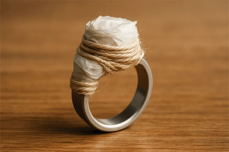 Common mistake: Over-tightening a ring with too much tape. Common mistake: Over-tightening a ring with too much tape.