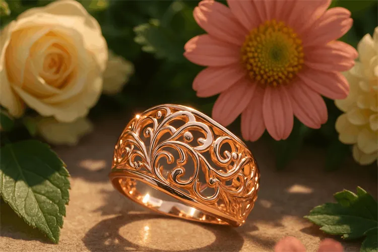 18k rose gold jewelry with intricate designs 18k rose gold jewelry with intricate designs