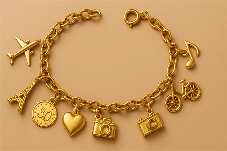 Personalized charm bracelet showcasing unique and meaningful charms Personalized charm bracelet showcasing unique and meaningful charms