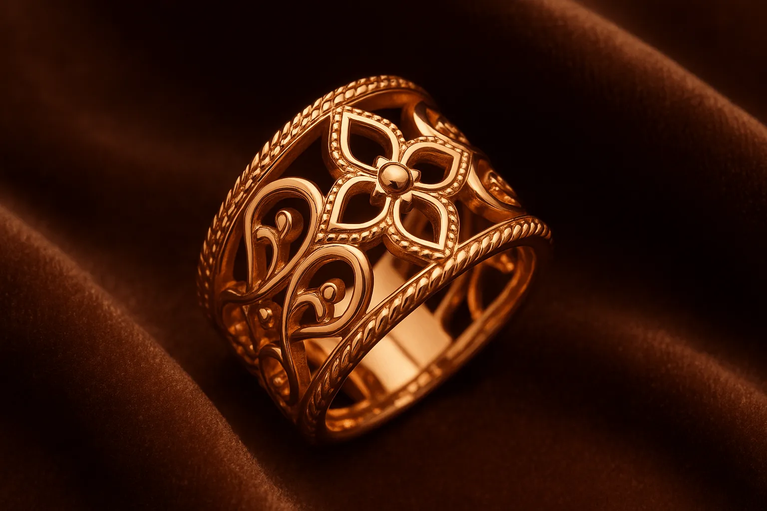 Elegant 18k rose gold custom jewelry