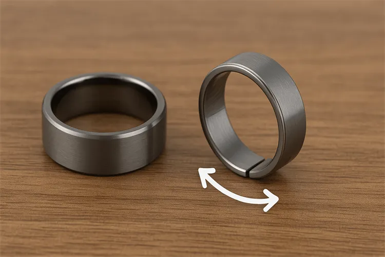 Replacement and adjustable tungsten rings, offering sizing alternatives Replacement and adjustable tungsten rings, offering sizing alternatives