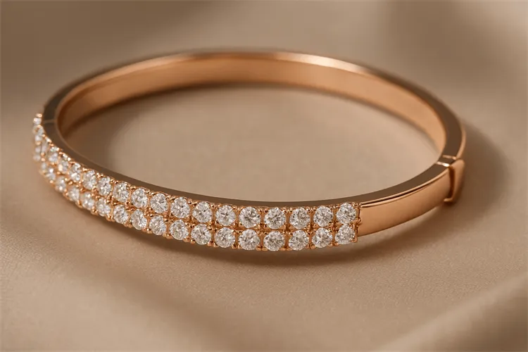 Elegant 18k rose gold bracelet with diamonds Elegant 18k rose gold bracelet with diamonds