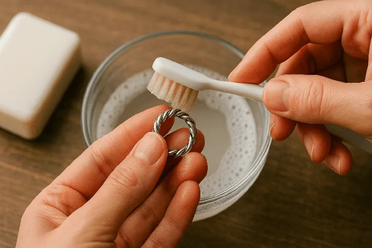 Cleaning stainless steel jewelry gently. Cleaning stainless steel jewelry gently.