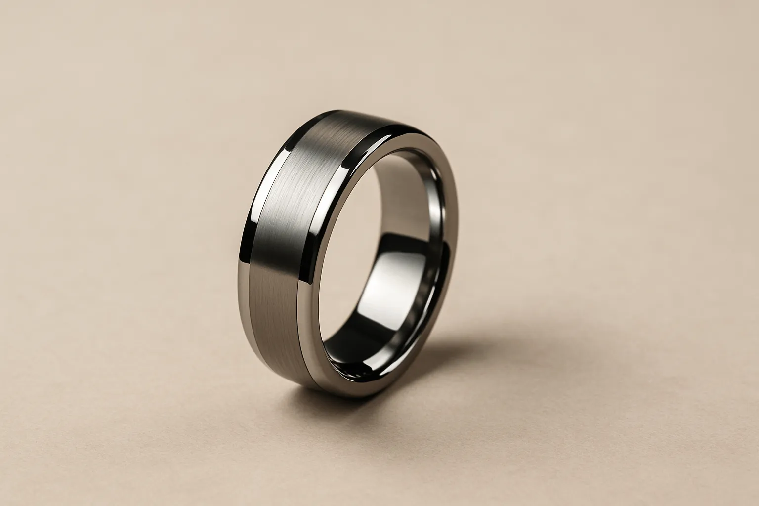 Sleek and stylish tungsten ring showcasing modern durability