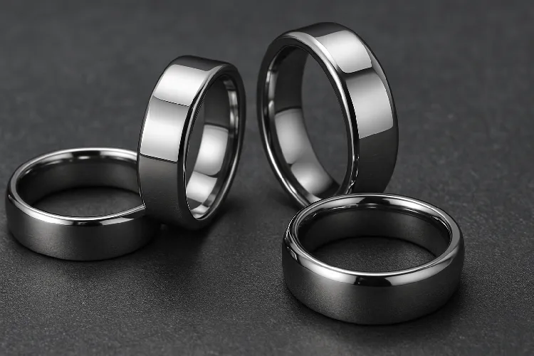 Shiny tungsten rings showcasing their timeless beauty and strength. Shiny tungsten rings showcasing their timeless beauty and strength.