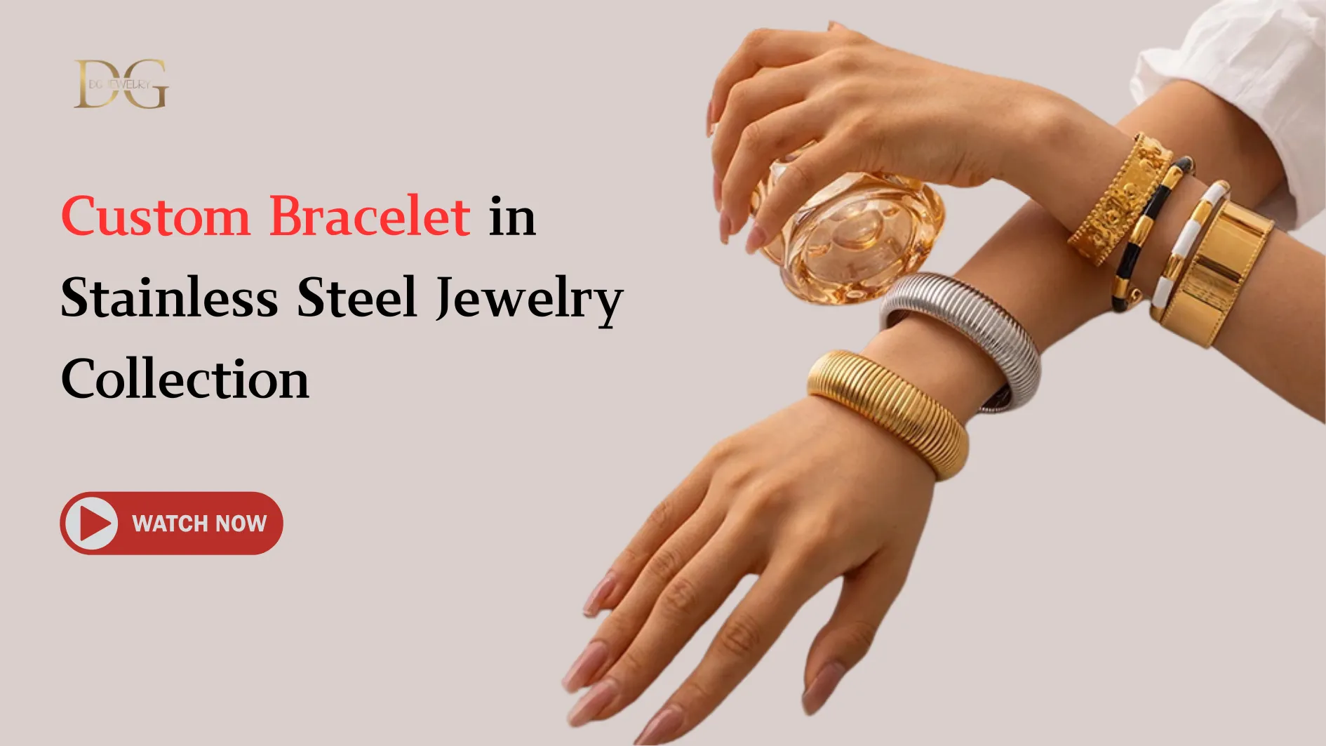 Custom Bracelet in Stainless Steel Jewelry Collection