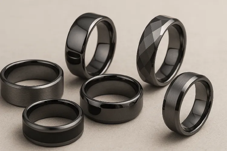 Various tungsten carbide rings showcasing modern and durable designs Various tungsten carbide rings showcasing modern and durable designs