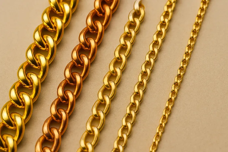 Gold Chains in Various Purities and Thicknesses Gold Chains in Various Purities and Thicknesses