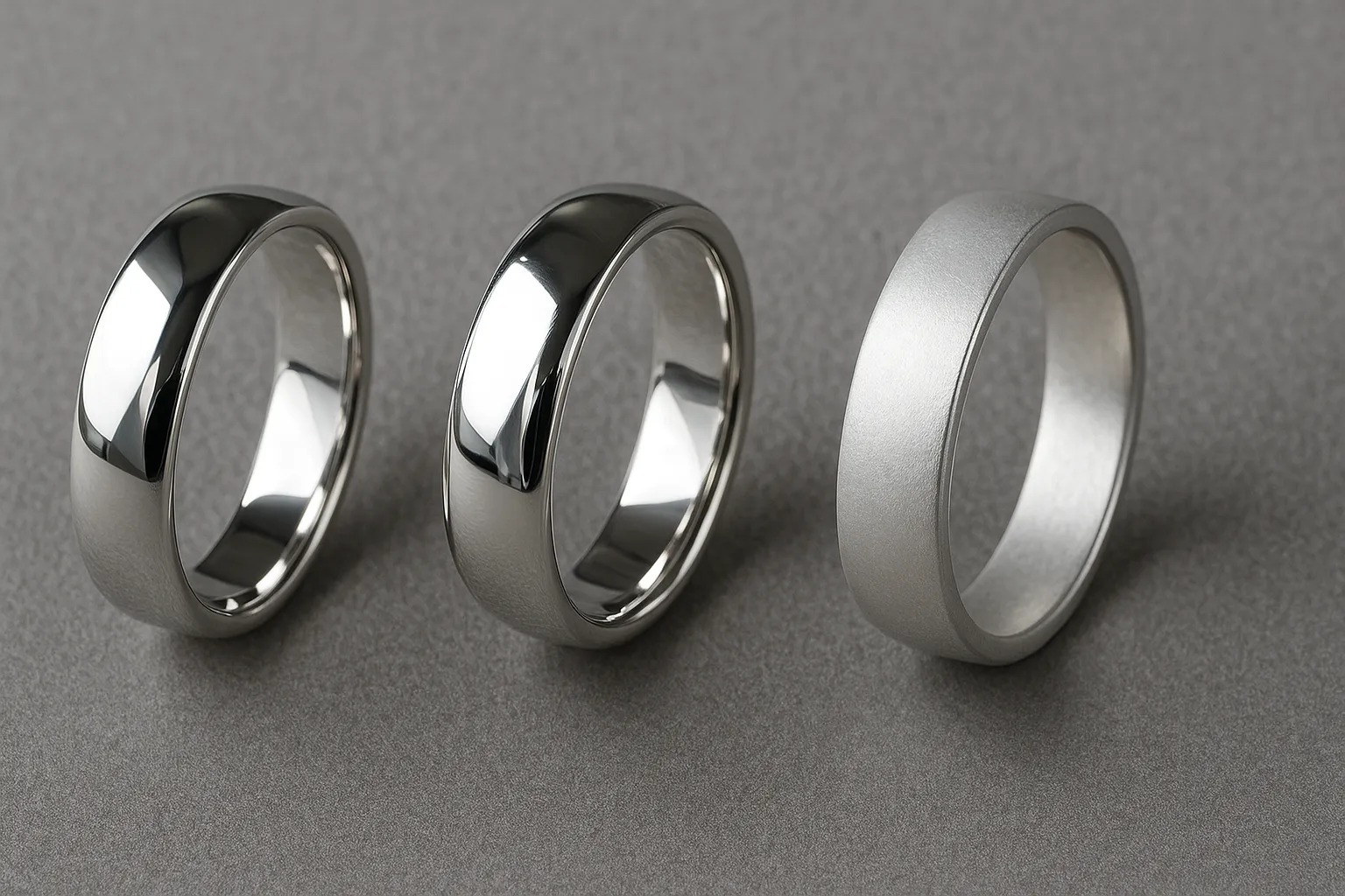 Display the details of different types of silver jewelry, highlighting the luster and texture of silver.