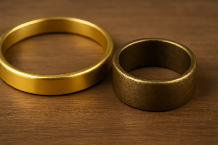 The color difference between bronze and brass showcases the unique beauty of different materials. The color difference between bronze and brass showcases the unique beauty of different materials.