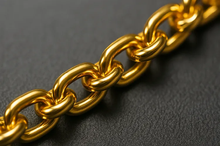 Durable Gold Chain with High-Quality Links Durable Gold Chain with High-Quality Links