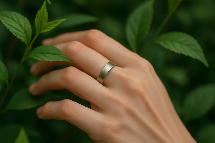 Titanium ring - Ideal for sensitive skin with hypoallergenic properties.