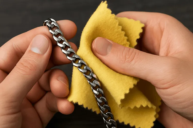 Polishing stainless steel necklace for longevity Polishing stainless steel necklace for longevity