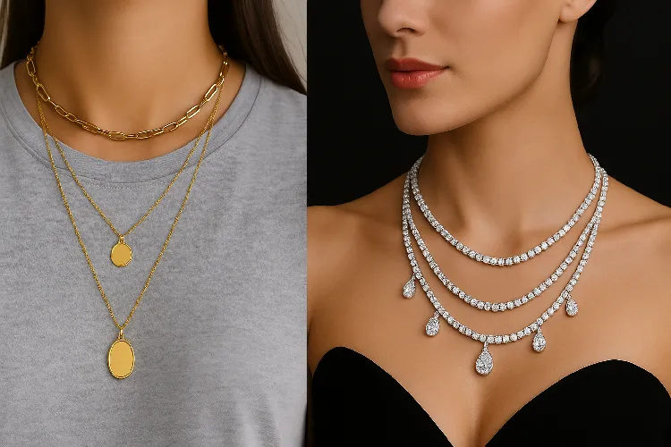 Demonstration of necklace matching for different occasions Demonstration of necklace matching for different occasions