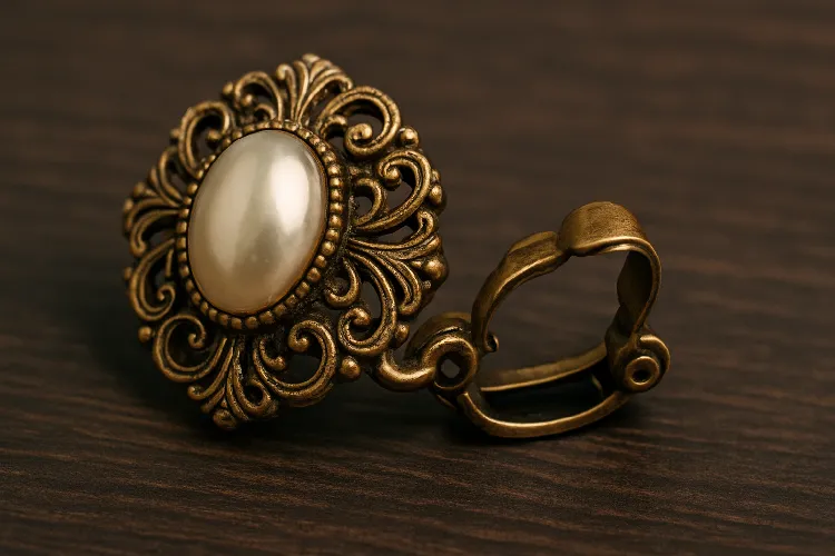 Clip-on clasp for non-pierced ears Clip-on clasp for non-pierced ears
