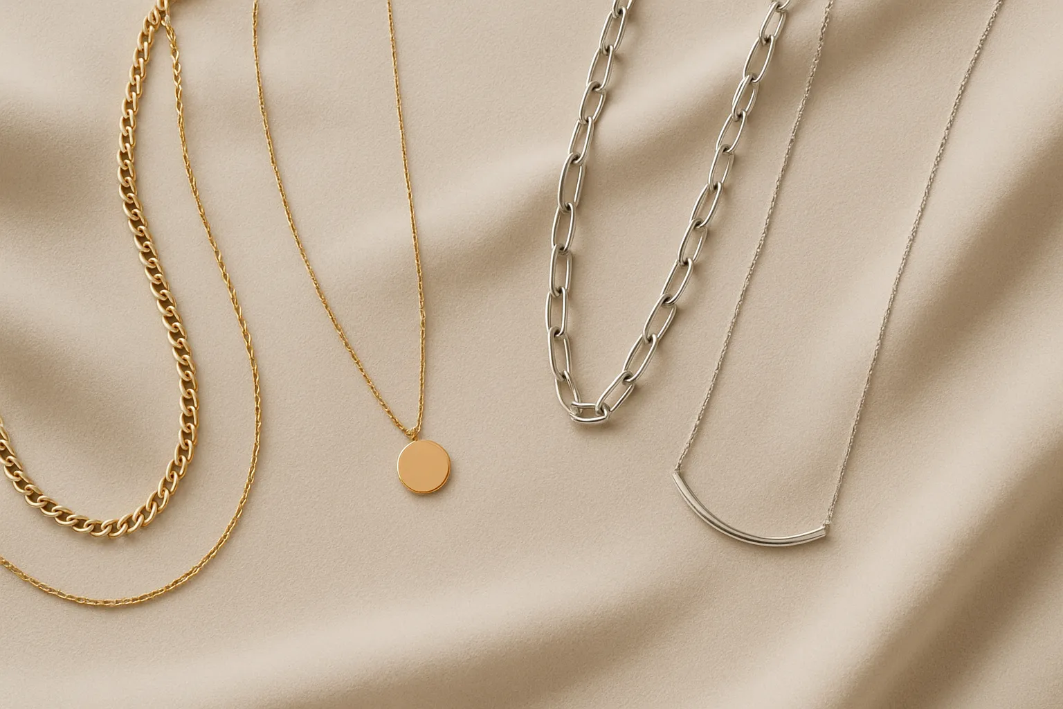 Multi-layered necklace matching display