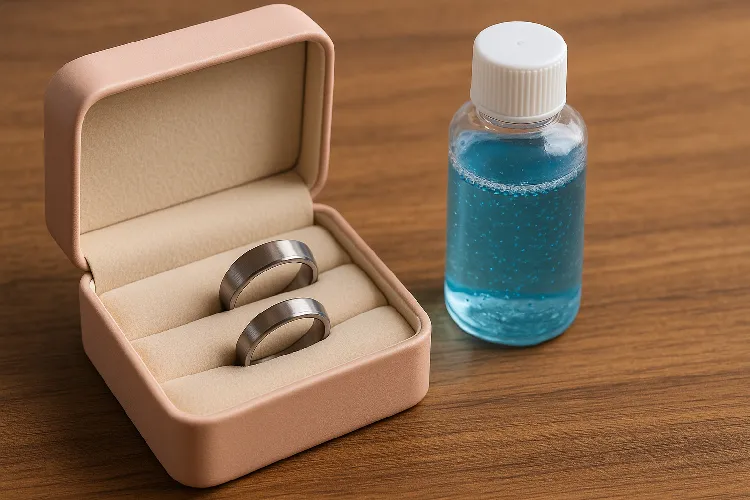 Cleaning and maintaining titanium jewelry regularly. Cleaning and maintaining titanium jewelry regularly.
