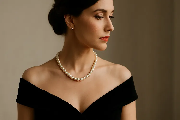 Pearl necklace symbolizing elegance and sophistication Pearl necklace symbolizing elegance and sophistication