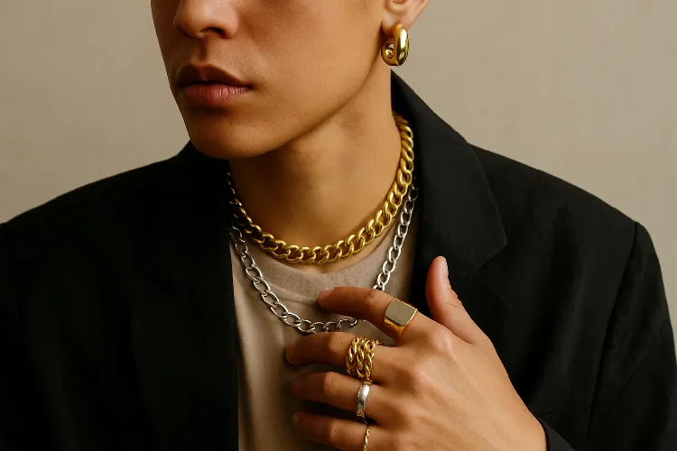 Personal style meets gold and silver jewelry Personal style meets gold and silver jewelry